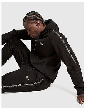 EA7 Tape Full Zip Hoodie - Black