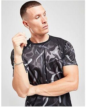 Asics All Over Print Road T-shirt - Black