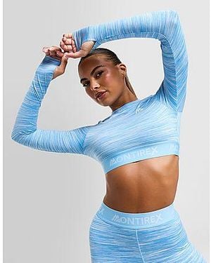 MONTIREX Icon Lite Long Sleeve Crop Top - Blue