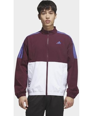 adidas Mens Giacca A Vento Beyond Twistweave Full-zip - Viola
