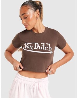 Von Dutch Womens Maglia Baby Logo - Grigio