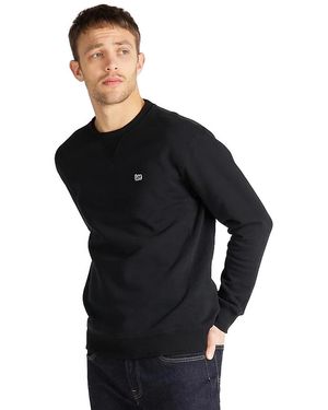 Lee Jeans Herren Rundhals Sweatshirt Plain Crew - Schwarz
