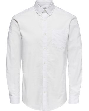 Only & Sons Freizeit Hemd ONSNEIL Slim Fit - Weiß
