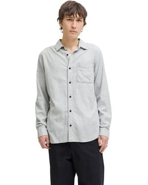 Jack & Jones Herren Freizeit Hemd Jjeclassic Melange Shirt Regular Fit - Grau