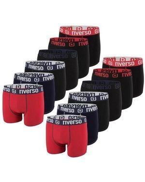 Riverso Boxershorts Herren 12Er Pack Rivole - Rot