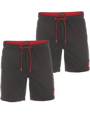 Riverso Badehose Herren Lang Badeshorts Rivdavid 2Er Pack Set - Grau