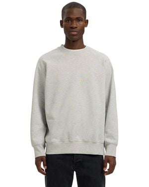 SELECTED Selected Herren Rundhals Sweatshirt Slhrelaxaron Ls Raglan Sweat - Grau