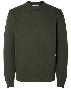 SELECTED Selected Herren Rundhals Pullover Slhdane - Grün