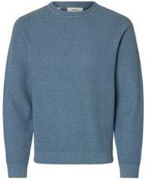 SELECTED Selected Herren Rundhals Pullover Slhross - Blau