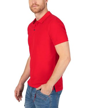 Timezone Herren Poloshirt Garment Dye Poloshirt - Rot