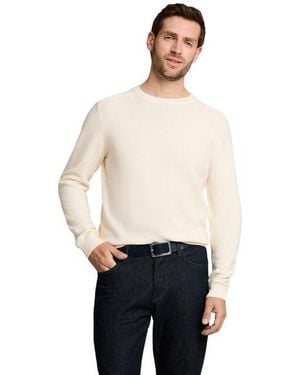 Tom Tailor Herren Rundhals Pullover Structured Crewneck Knit - Weiß