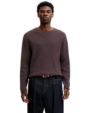 Jack & Jones Herren Rundhals Strickpullover Jprblumason Knit Crew Neck - Lila