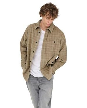 Only & Sons Herren Hemdjacke Onswaleed Corduroy Overshirt - Mettallic