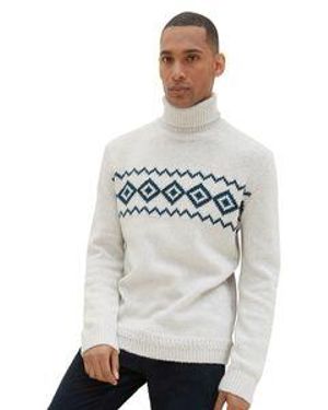 Tom Tailor Herren Rollkragen Pullover Nep Turtleneck - Weiß