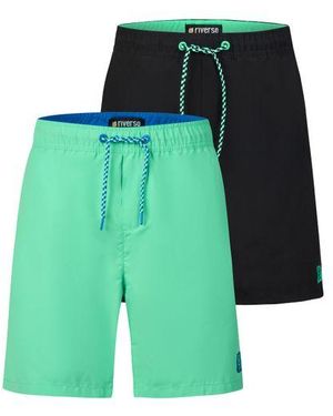 Riverso Badehose Herren Lang Badeshorts Rivdavid 2Er Pack Set - Grün