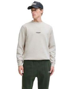 Jack & Jones Herren Sweatshirt Jjesoho Sweat Crew Neck - Grau