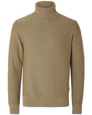 SELECTED Selected Herren Rollkragen Pullover Slhaxel Regular Fit - Grün