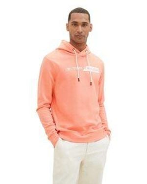 Tom Tailor Herren Kapuzenpullover Printed Hoodie - Pink