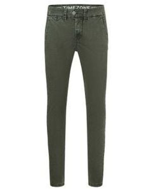 Timezone Herren Chino Hose Slim Jannotz - Grün