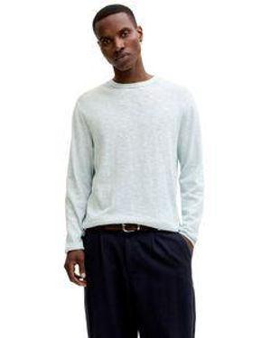 Jack & Jones Herren Rundhals Pullover Jjesummer Knit Crew Neck - Weiß