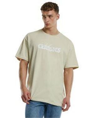 Urban Classics Herren T-Shirt Uc Cursive Bold Logo Heavyy Oversized - Natur