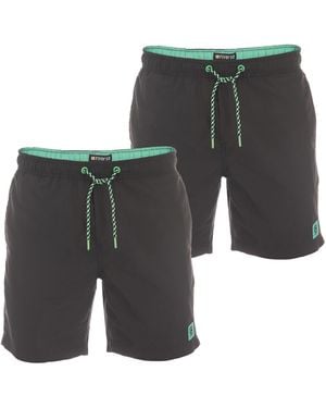 Riverso Badehose Herren Lang Badeshorts Rivdavid 2Er Pack Set - Grau