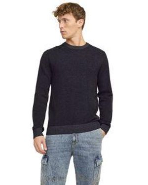 Jack & Jones Herren Rundhals Strickpullover Jjeglobe Knit Crew Neck - Blau