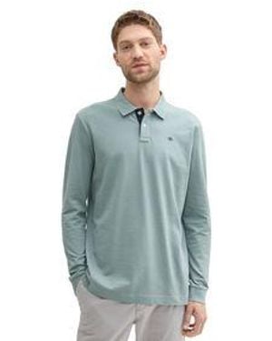 Tom Tailor Herren Poloshirt Basic Polo With Contrast - Blau