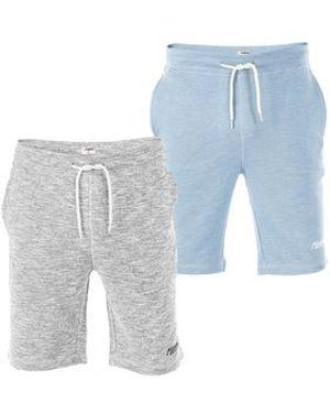 Riverso Kurze Hosen Herren Sport Mit Taschen Regular Fit Rivmike 2Er Pack Set - Blau
