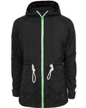 Urban Classics Herren Long Nylon Windbreaker - Schwarz