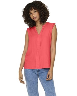 ONLY Damen Top Onlkimmi S/L - Rot