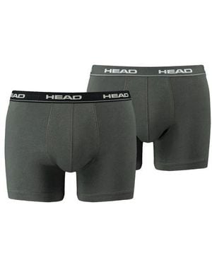 Head Herren Boxershort Basic Boxer 2Er Pack - Grau