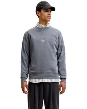 Jack & Jones Herren Sweatshirt Jjesoho Sweat Crew Neck - Grau
