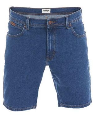 Wrangler Herren Jeans Short Texas Stretch Regular Fit - Blau