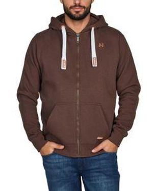 Riverso Sweatjacke Herren Mit Kapuze Reißverschluss Regular Fit Rivnoah - Braun