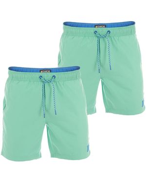 Riverso Badehose Herren Lang Badeshorts Rivdavid 2Er Pack Set - Grün