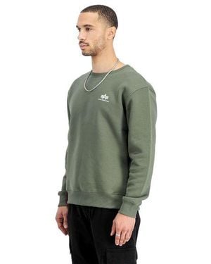Alpha Industries Herren Sweatshirt Basic Sl - Grün