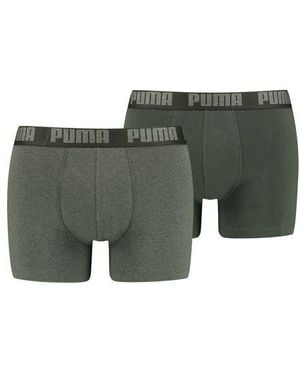 PUMA Herren Boxershort Basic Boxer - Grün