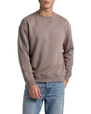 DENIMFY Pullover Herren Oversize Fit Mit Druck Dfkeno - Grau
