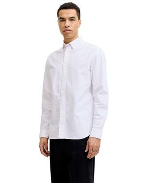 Jack & Jones Herren Freizeit Hemd Jjeharvey Oxford - Weiß
