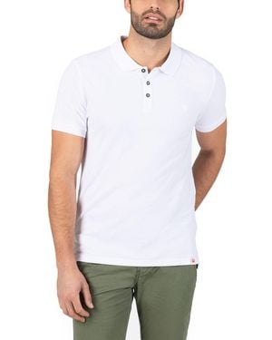 Timezone Herren Poloshirt Garment Dye Poloshirt - Weiß