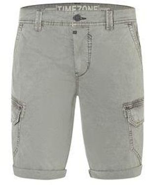 Timezone Herren Cargo Short Slim Stanleytz Short Mid Waist Slim Fit - Grau