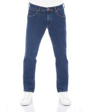 Wrangler Jeans Herren Stretch Regular Straight Fit Greensboro - Blau