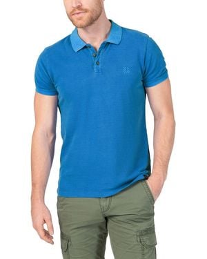 Timezone Herren Poloshirt Garment Dye Poloshirt - Blau