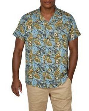 Riverso Hawaii Hemd Männer Kurzarm Rivmick Regular Fit - Blau
