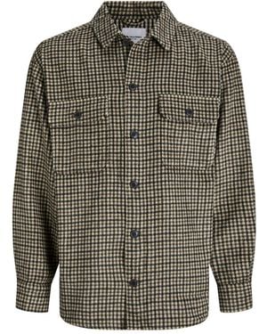 Jack & Jones Herren Freizeit Hemd Jjebradley Ollie Overshirt Relaxed Fit - Grau
