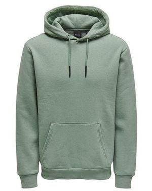 Only & Sons Herren Hoodie Kapuzenpullover Onsceres - Grün