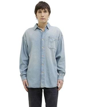 Jack & Jones Herren Jeanshemd Jorsantorini Denim Shirt Comfort Fit - Blau
