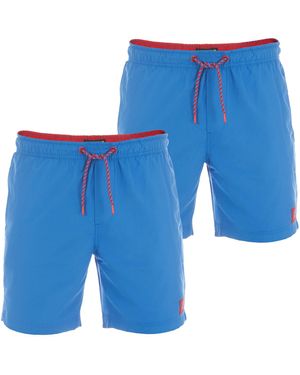 Riverso Badehose Herren Lang Badeshorts Rivdavid 2Er Pack Set - Blau