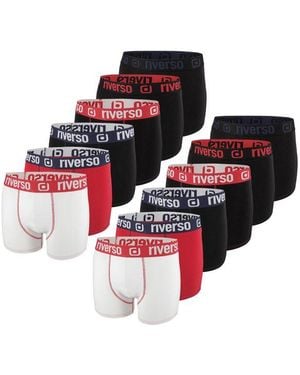 Riverso Boxershorts Herren 12Er Pack Rivole - Rot